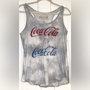 Coca-Cola Lightweight Blue Tie Dye Tank Top